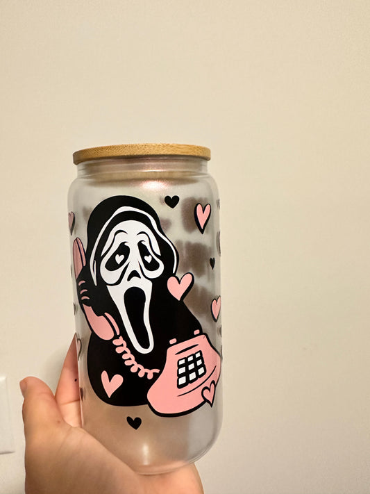 Ghost Face 16oz Beer Glass Can - Good Thymes